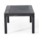 Acacia Wood Loveseat And Coffee Table Set With Cushions