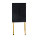 Vintage Style Armless Dining Chairs Set With Grid And Buckle Design