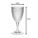Diamond Cut Plastic Wine Glasses (Set of 4)