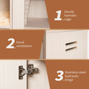 4 Tier Hamster Cage With Acrylic Windows And Storage Cabinet