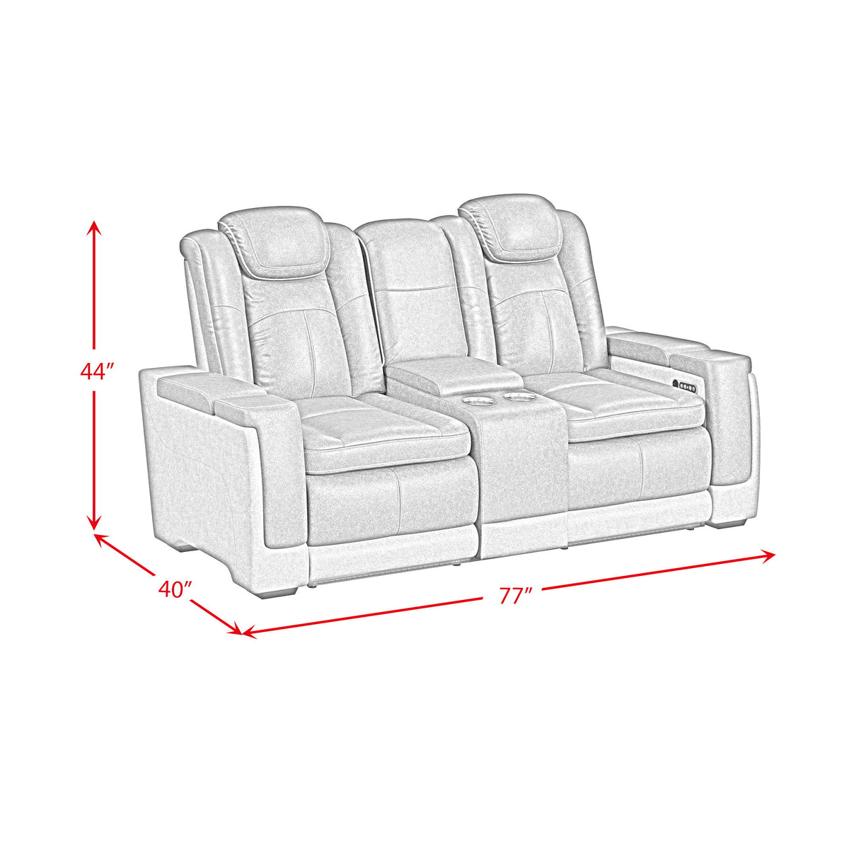 Lantana Living Room Set in Charcoal by Elements International, view 15