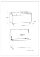 Cosmopolitan - Storage Ottoman - Midnight Black