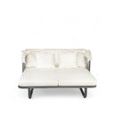 Outdoor Patio Rattan Daybed With Detachable Pillows