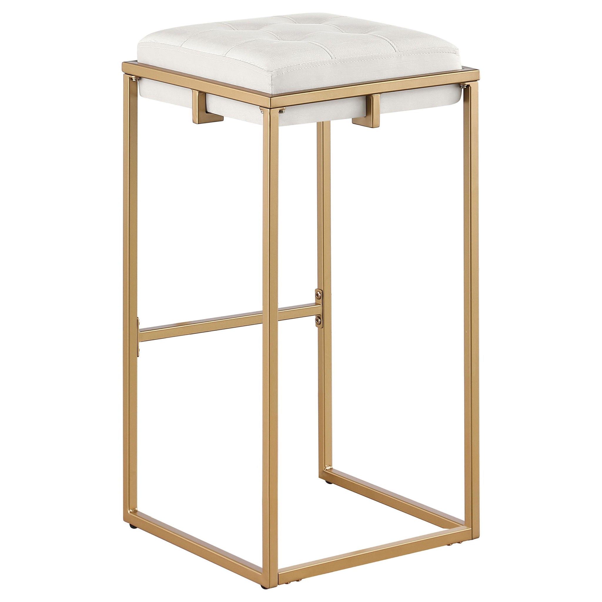 Nadia Upholstered Backless Bar Stool Beige (Set of 2) - Atlantic Fine Furniture Melbourne FL