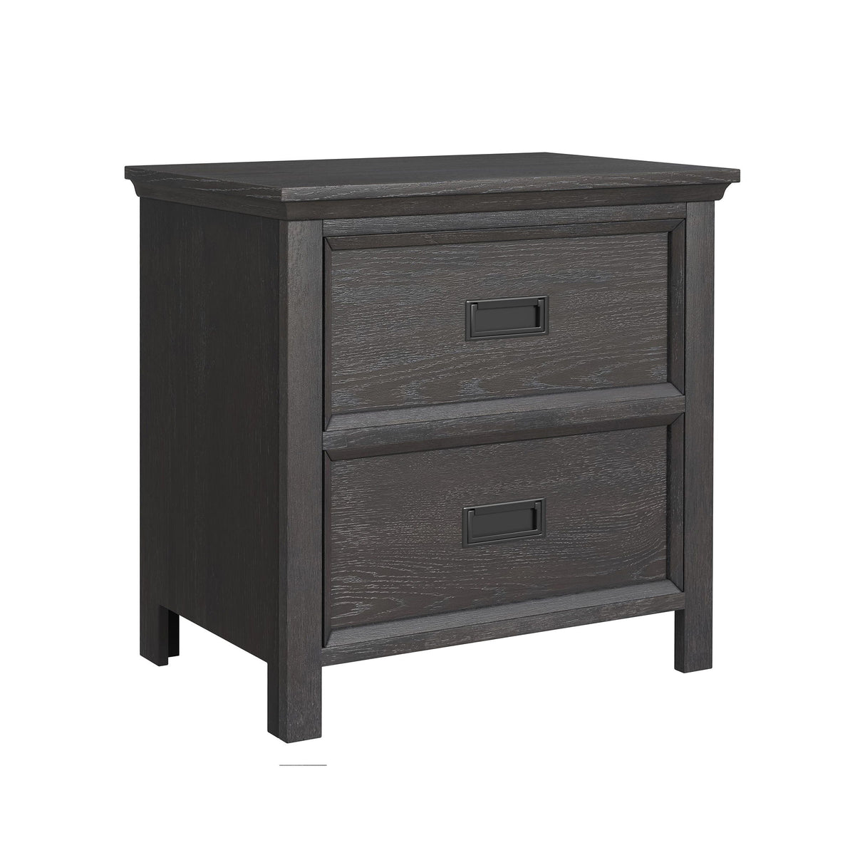Hampton Kids Bunk With Ladder And Trundle Bedroom Set in Black by Elements International, view 48