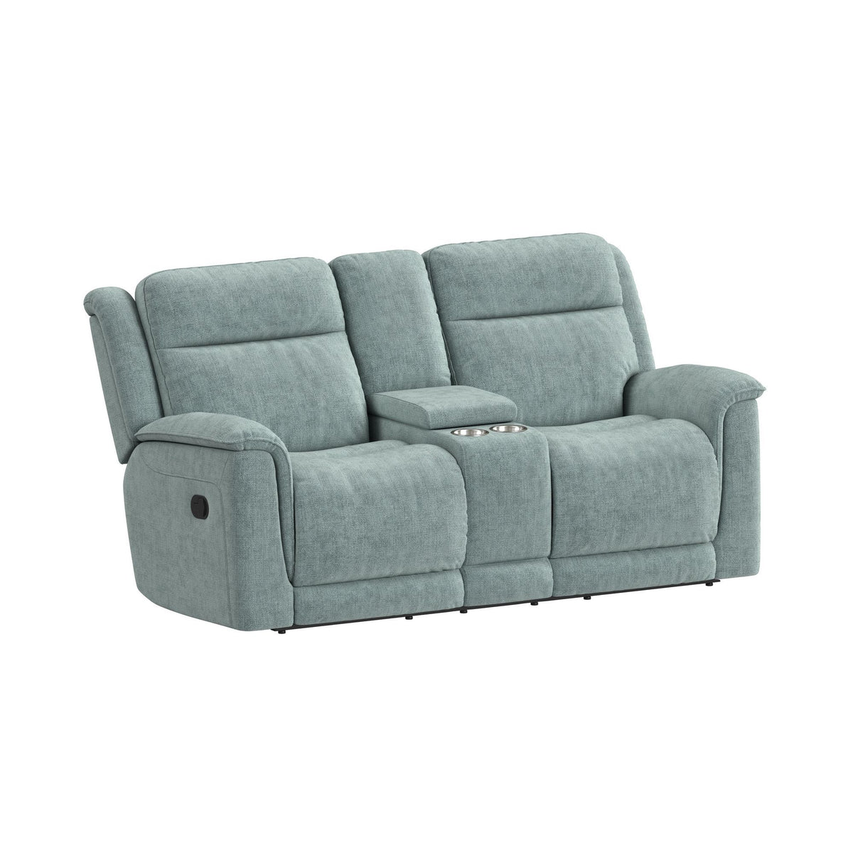 Striker Loveseat With Console in Blue by Elements International