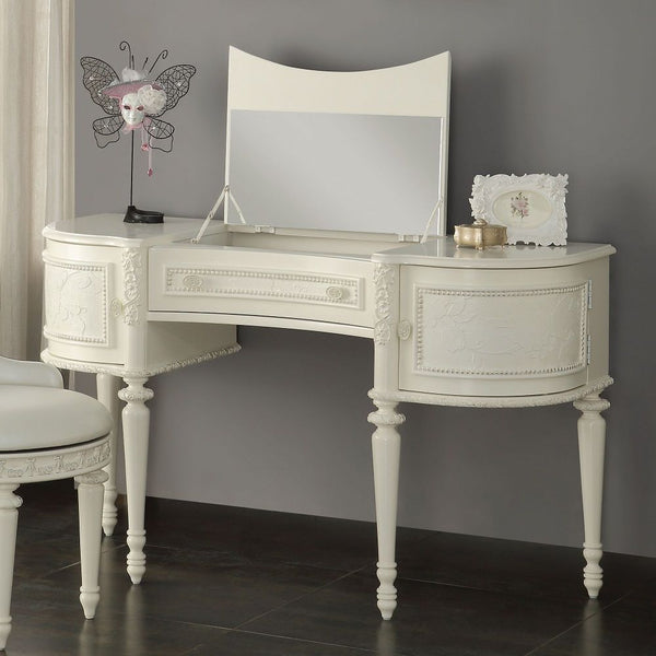 Dorothy - Vanity Desk & Mirror - Ivory