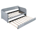 Upholstered Daybed Sofa Bed With Trundle Bed
