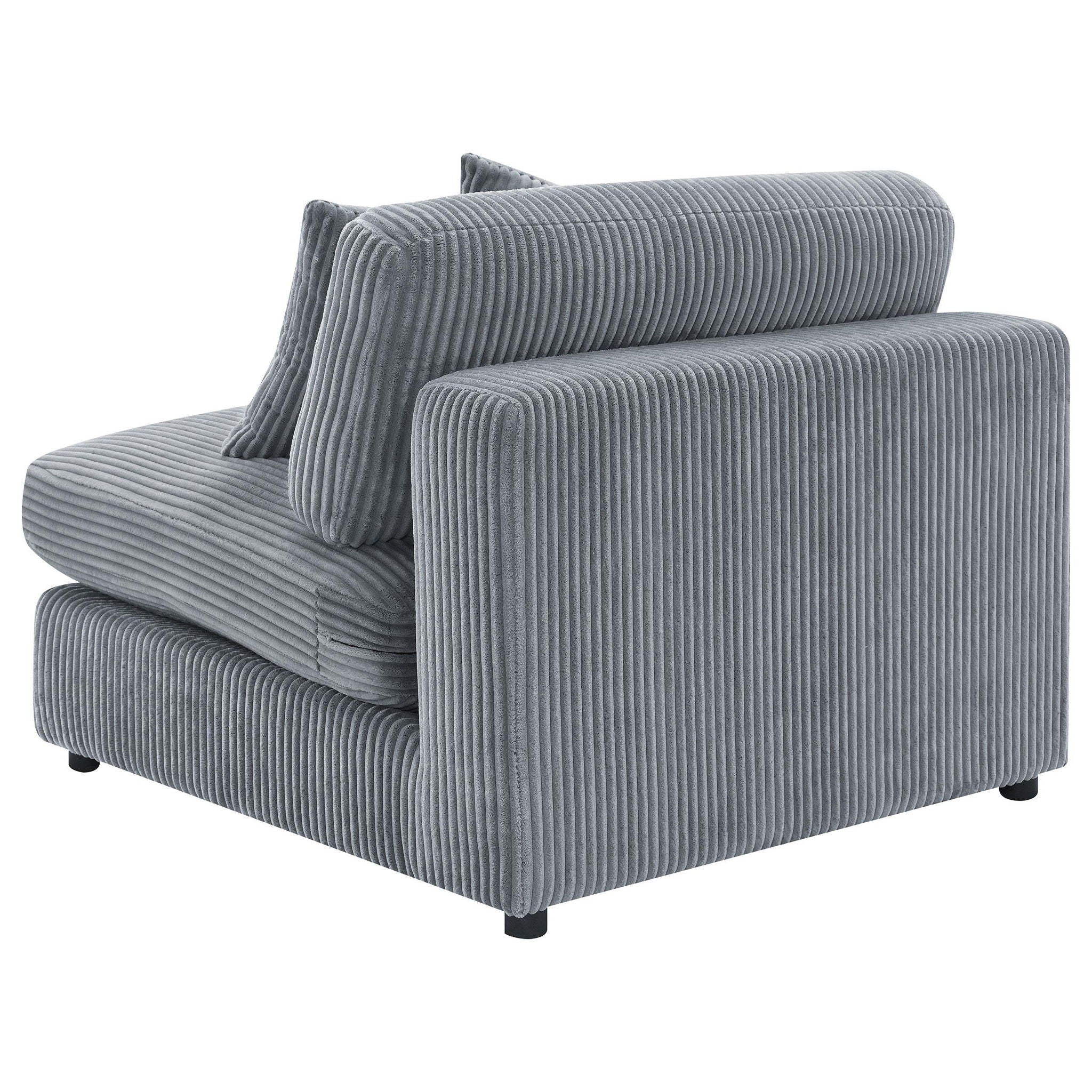 Blaine Upholstered Armless Chair Fog - Atlantic Fine Furniture Melbourne FL