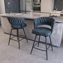 Bar Stool 360 Swivel With Back Footrest
