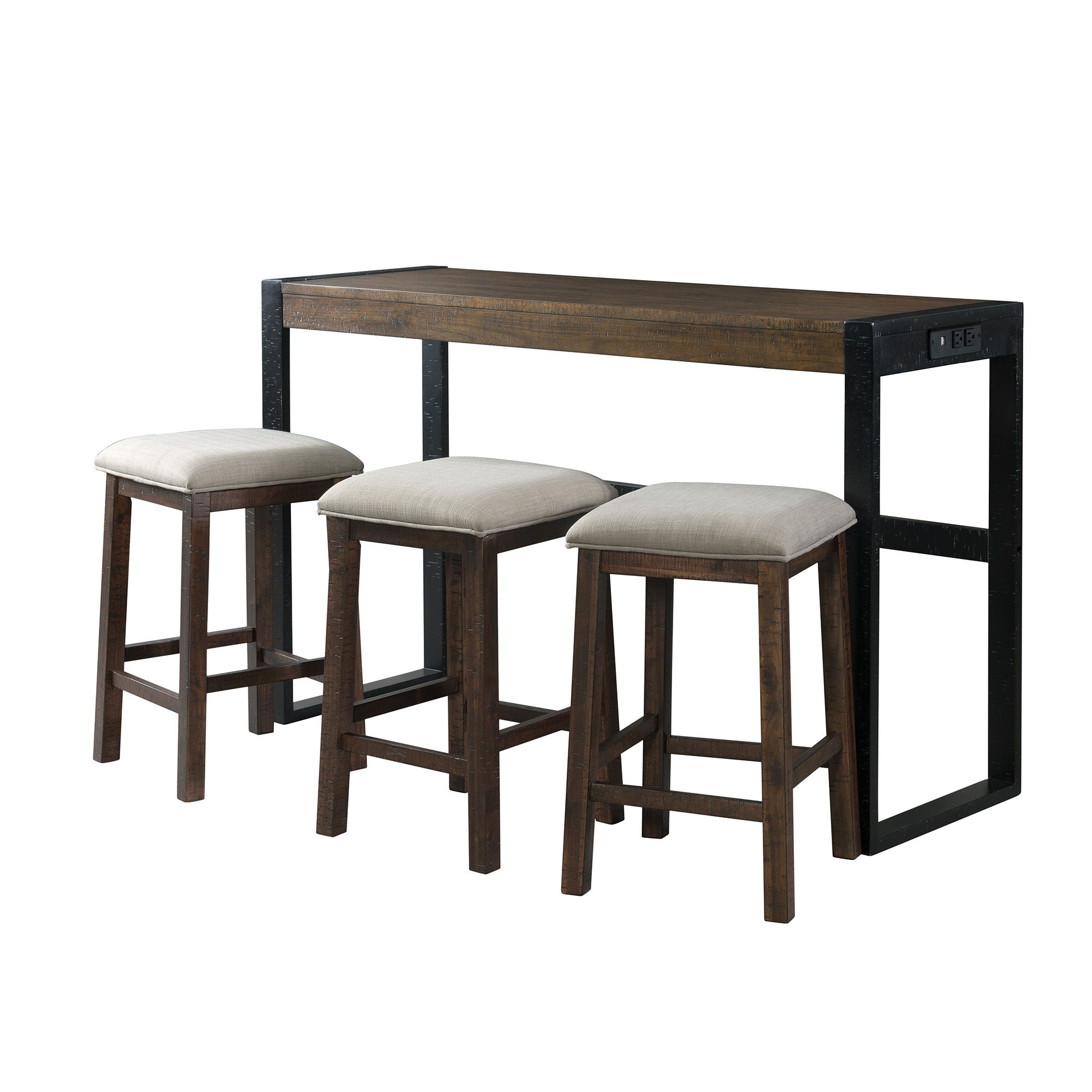 Caesar Multipurpose Bar Table Set in Dark Brown by Elements International