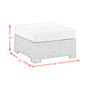 Ollie - Ottoman - Tan And Olefin White Cream