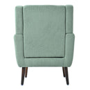 Modern Accent Chair, Teddy Fabric Living Room Chairs Comfy Reading Chair, Mid Century Accent Chair, Lounge Arm Chairs Armchair For Living Room Bedroom - Light Green