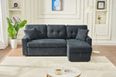 Reversible Sofa Couch Sleeper With Pull Out Bed And USB Port