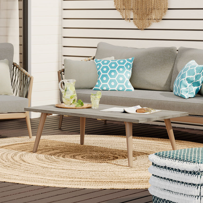Belize - Outdoor Coffee Table - Distressed Weathered Grey