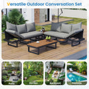 Outdoor Sectional Sofa Set With Adjustable Reclining Seats