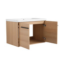 Bathroom Vanity Set With Resin Countertop Sink, 2 Doors
