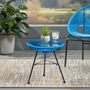 Nusa - Modern Rattan Side Table With Tempered Glass Top