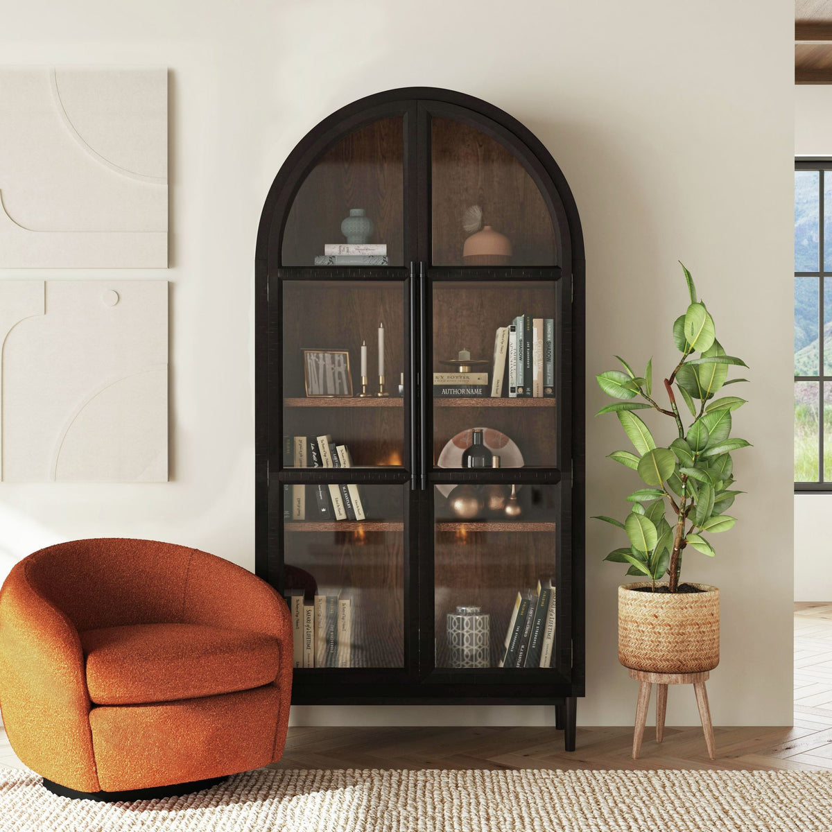 Santiago Bookcase in Espresso Black by Elements International, view 10