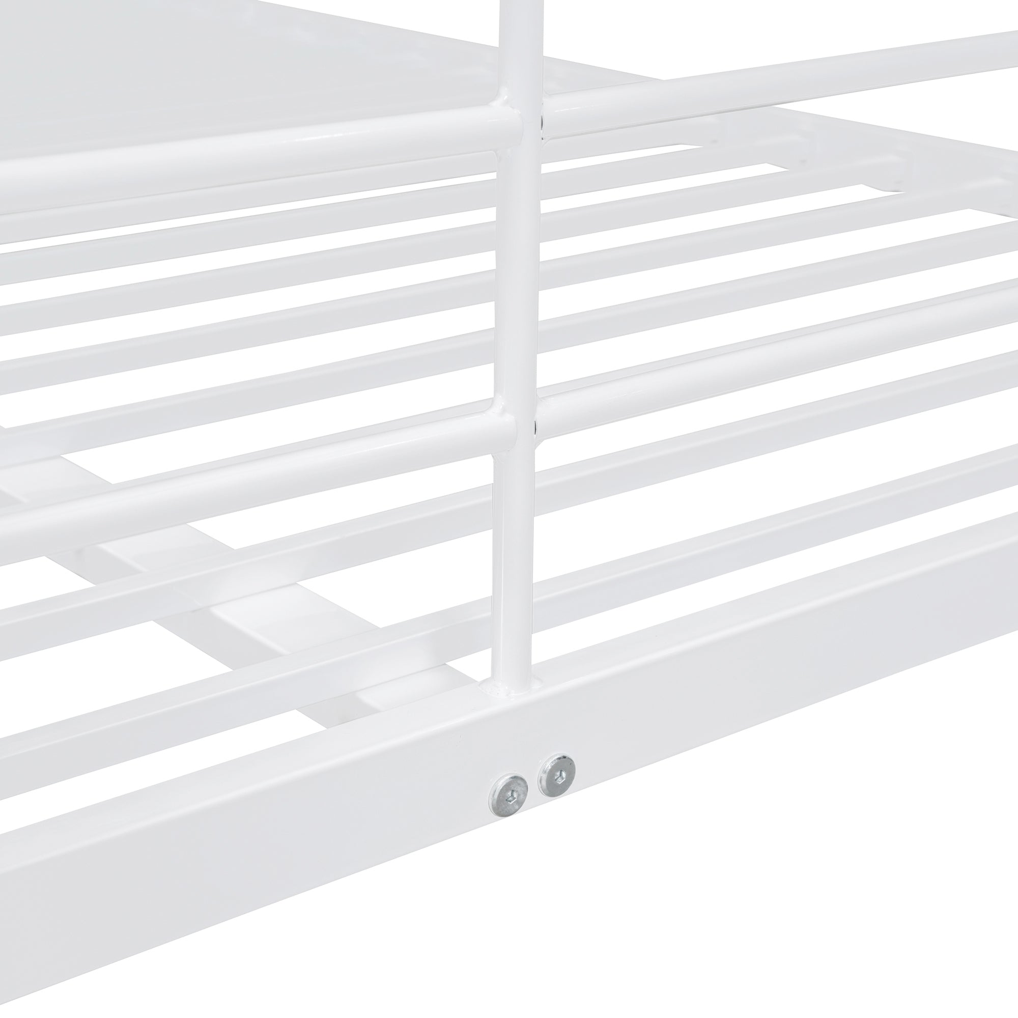 Full XL Over Queen Metal Bunk Bed, White - Atlantic Fine Furniture Melbourne FL