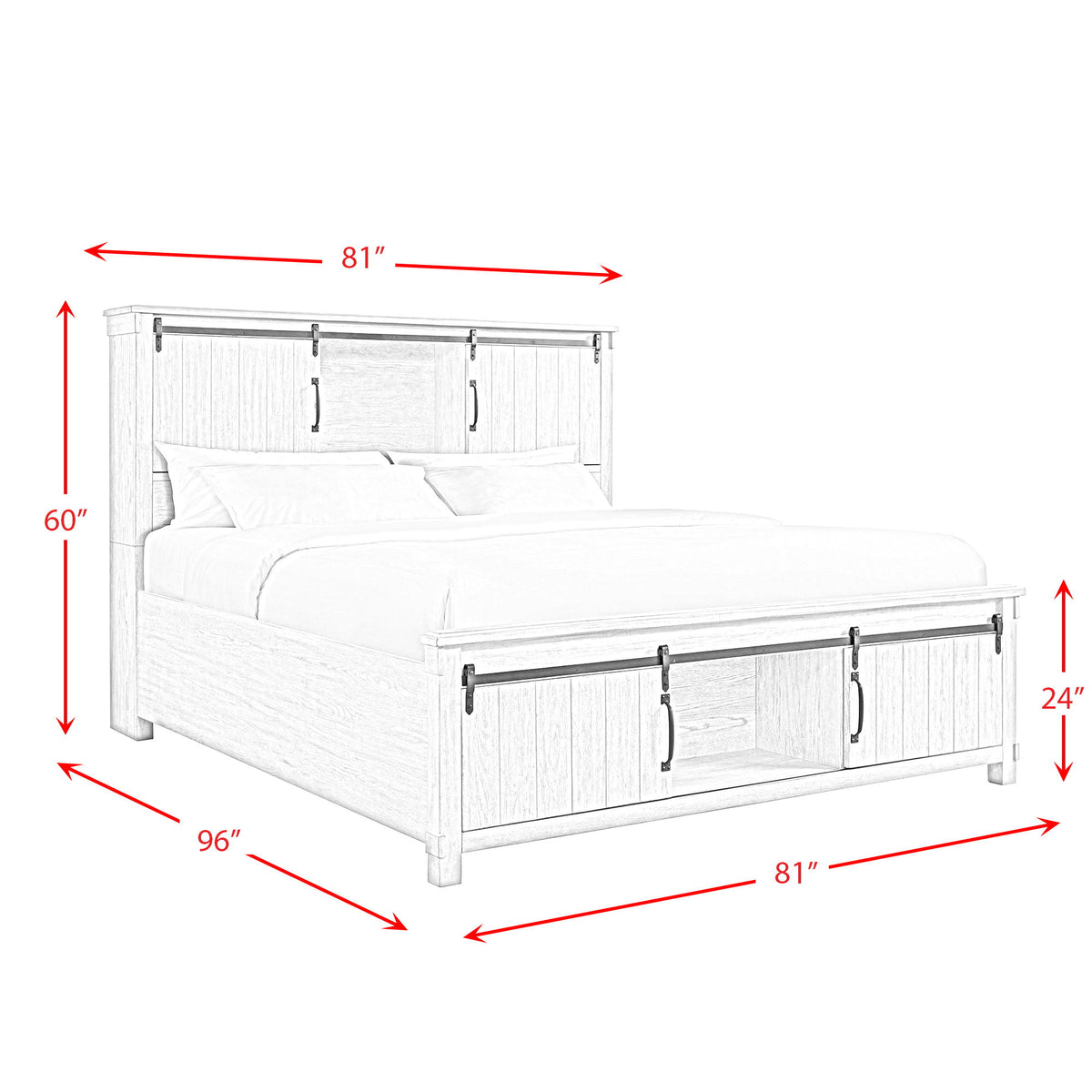 Scott Platform Storage Bed in Dark Brown by Elements International, view 30