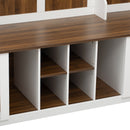 5 In 1 Entryway Bench With Coat Rack, 7 Sturdy Hooks, 2 Spacious Drawers And Adjustable Shelves