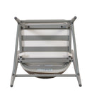 Outdoor 26" Counter Height Metal Frame Counter Stools With Scallop Shaped Backrest & Water Resistant Cushions