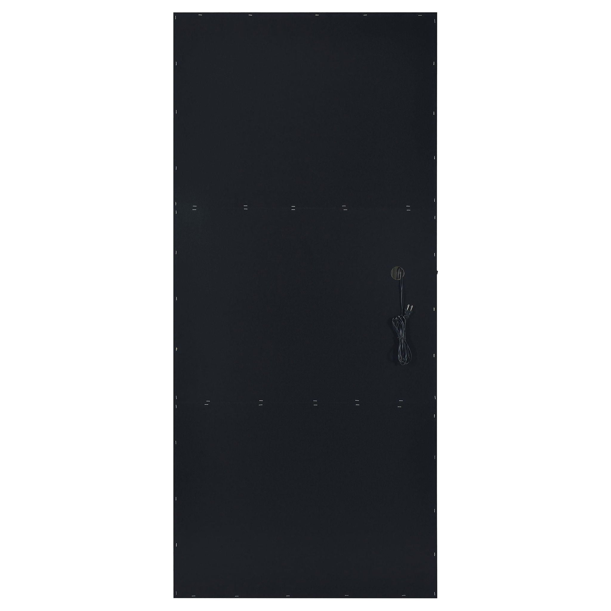 Zayan 32 x 71 Inch Floor Mirror LED Lighting Black Gloss