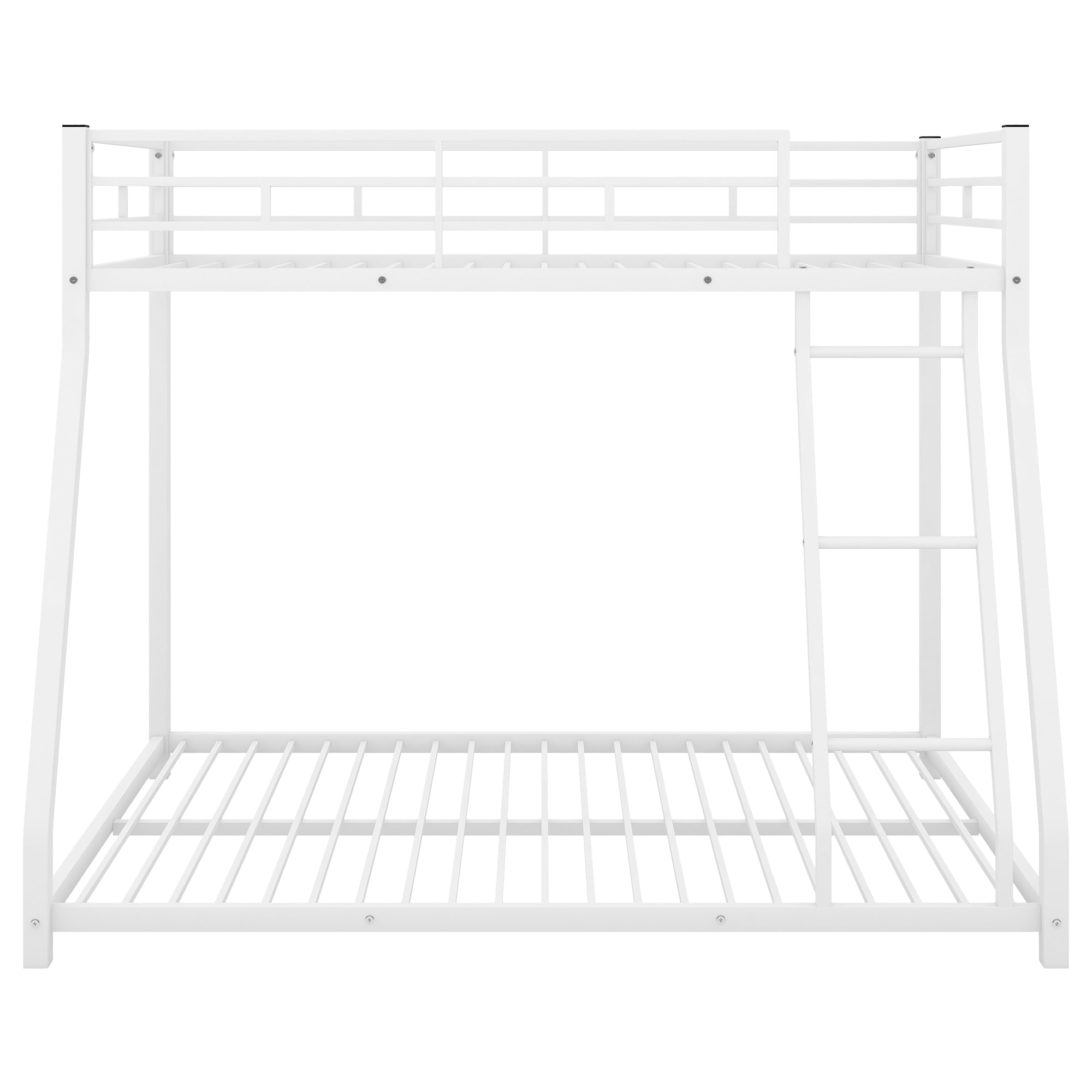 Metal Floor Bunk Bed, Twin over Full,White(OLD SKU:MF193244AAK)