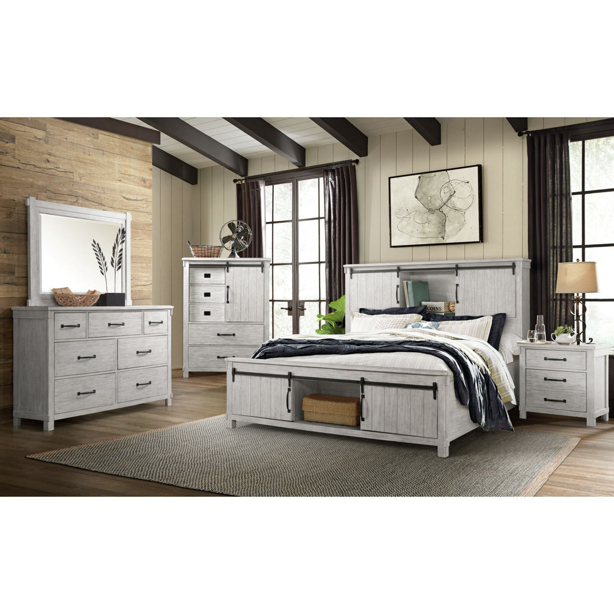 Scott Platform Storage Bed in Dark Brown by Elements International, view 31