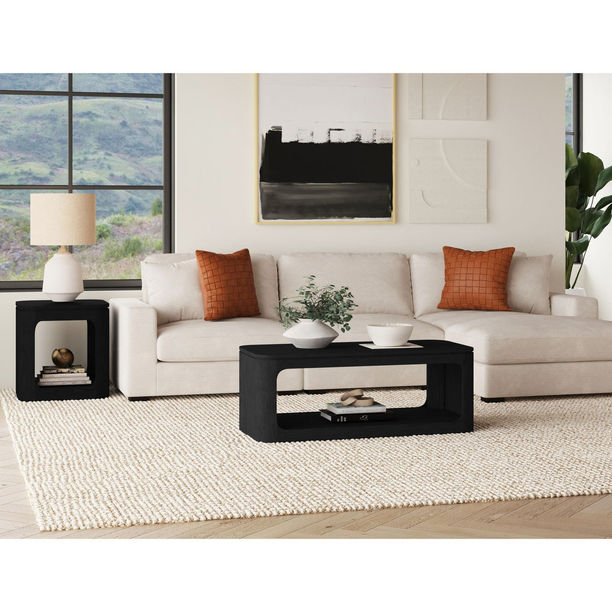 Rogen Rustic Occasional Table Set in Black by Elements International, view 33