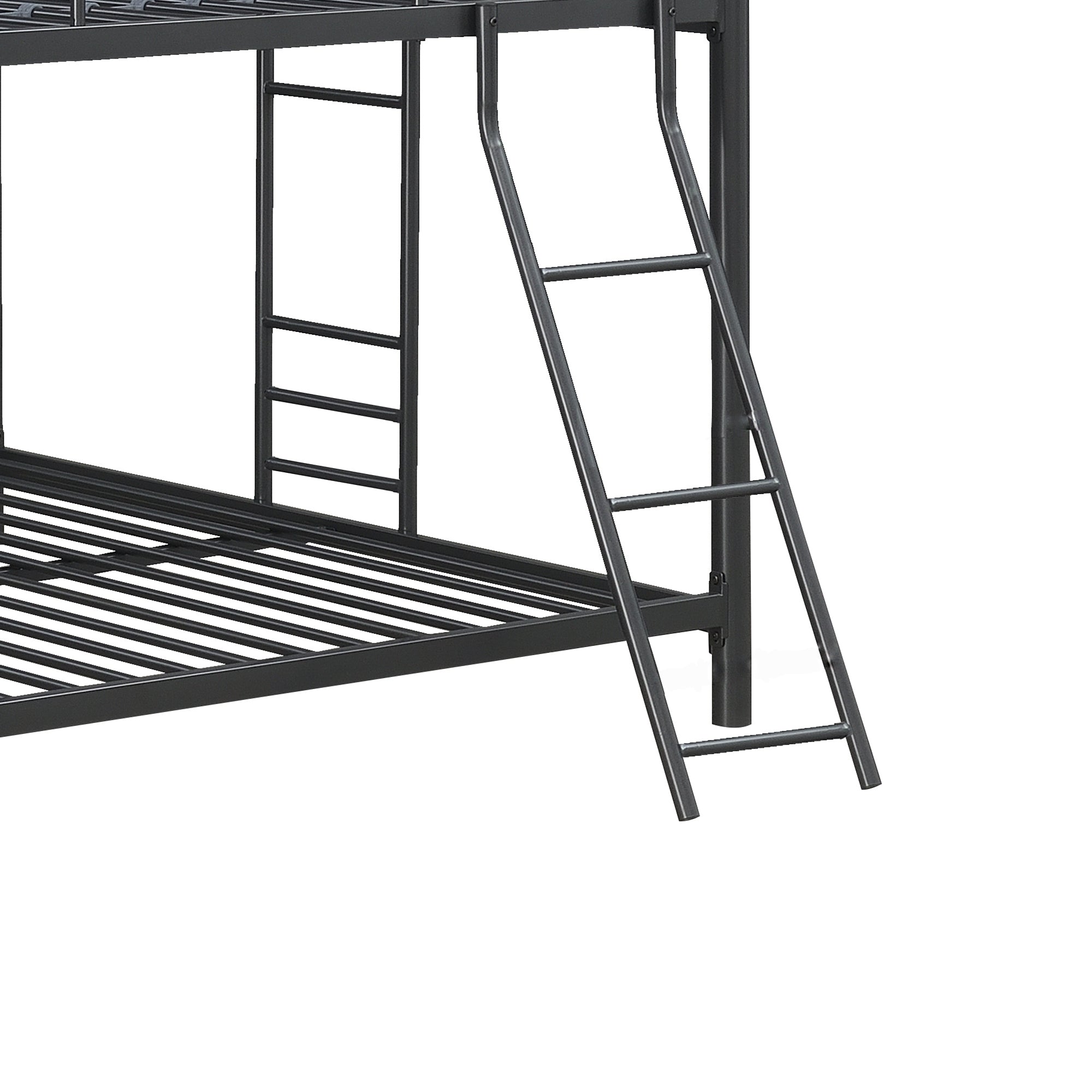 Furniture Triple Bunk Bed, FULL/FULL/FULL, black
