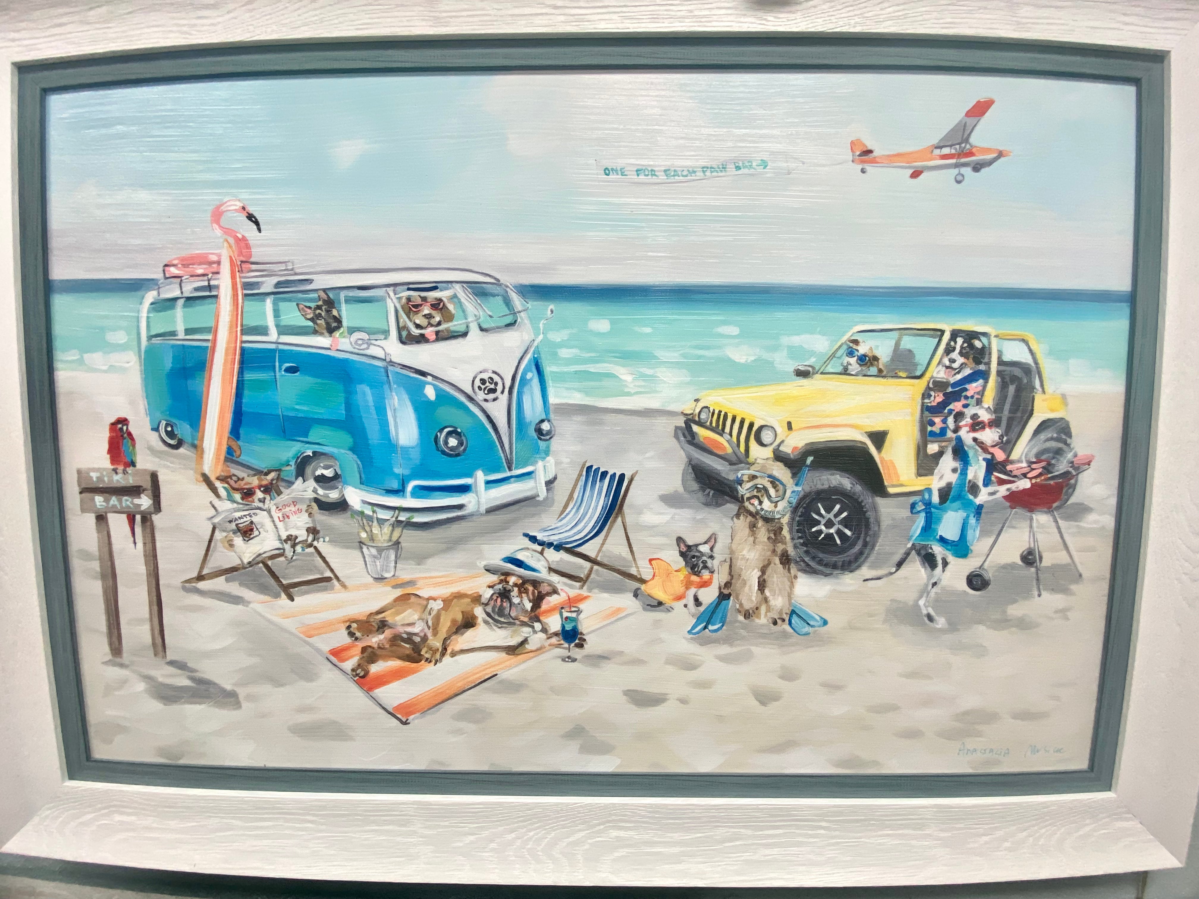 Weekend Pawrty- Coastal Art - Extra Large - Atlantic Fine Furniture Inc
