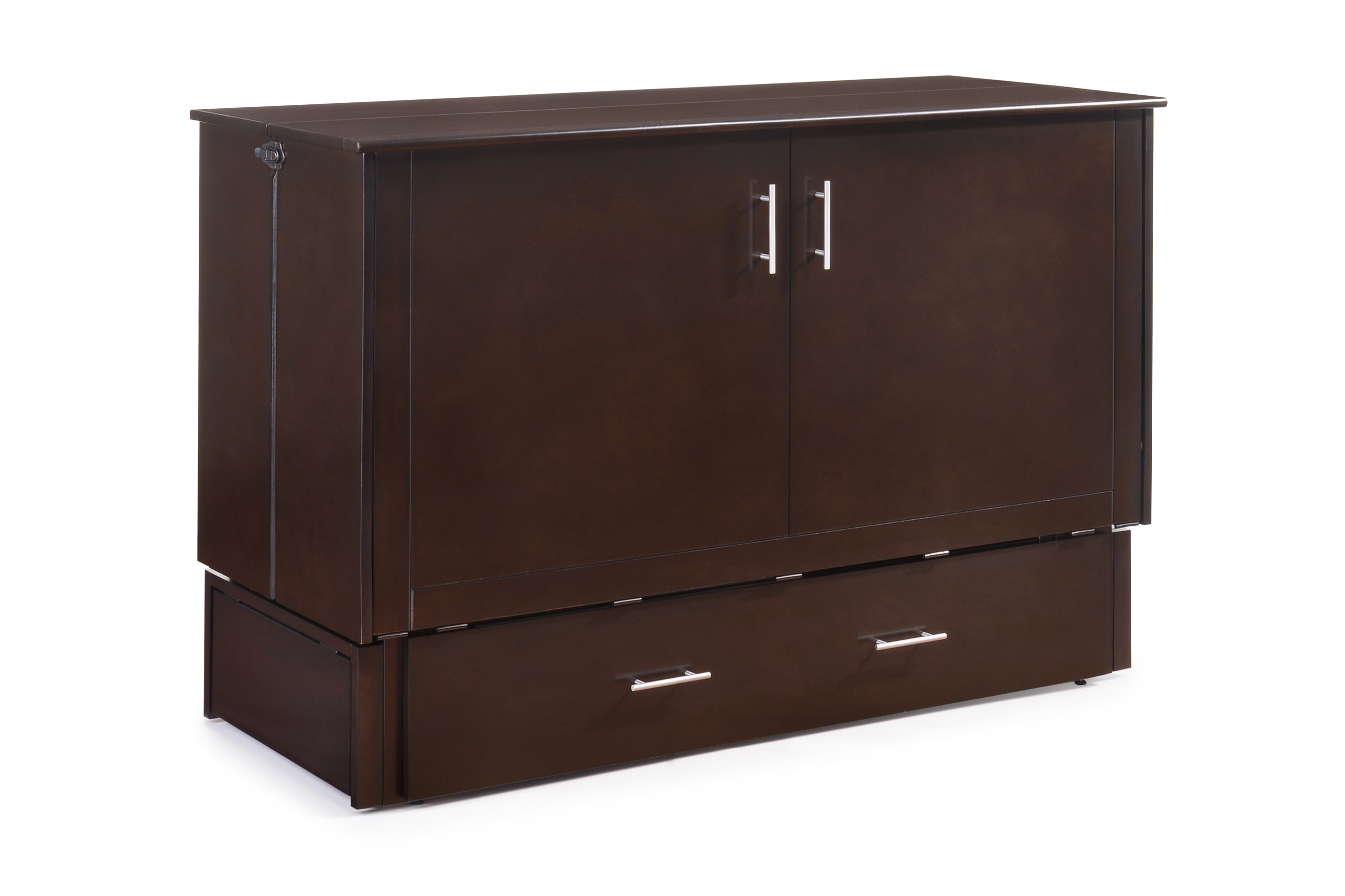 Sedona Murphy Cabinet Bed in Dark Chocolate, cabinet closed | Atlantic Fine Furniture, Melbourne FL