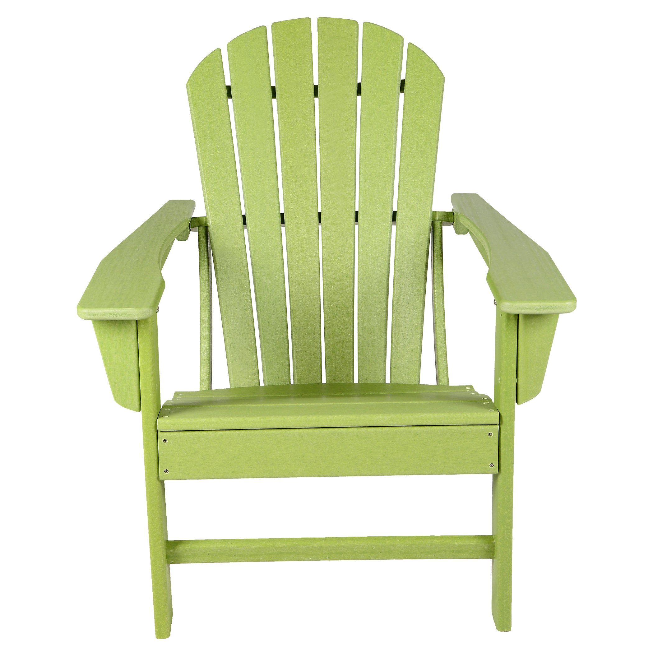 HDPE Adirondack Chair Sunlight Resistant No-Fading Snowstorm Resistant Outdoor Chair Patio Chairs-Ergonomic Comfort, Like Real Wood, Widely Used for Fire Pits, Decks, Gardens - Apple Green - Atlantic Fine Furniture Inc