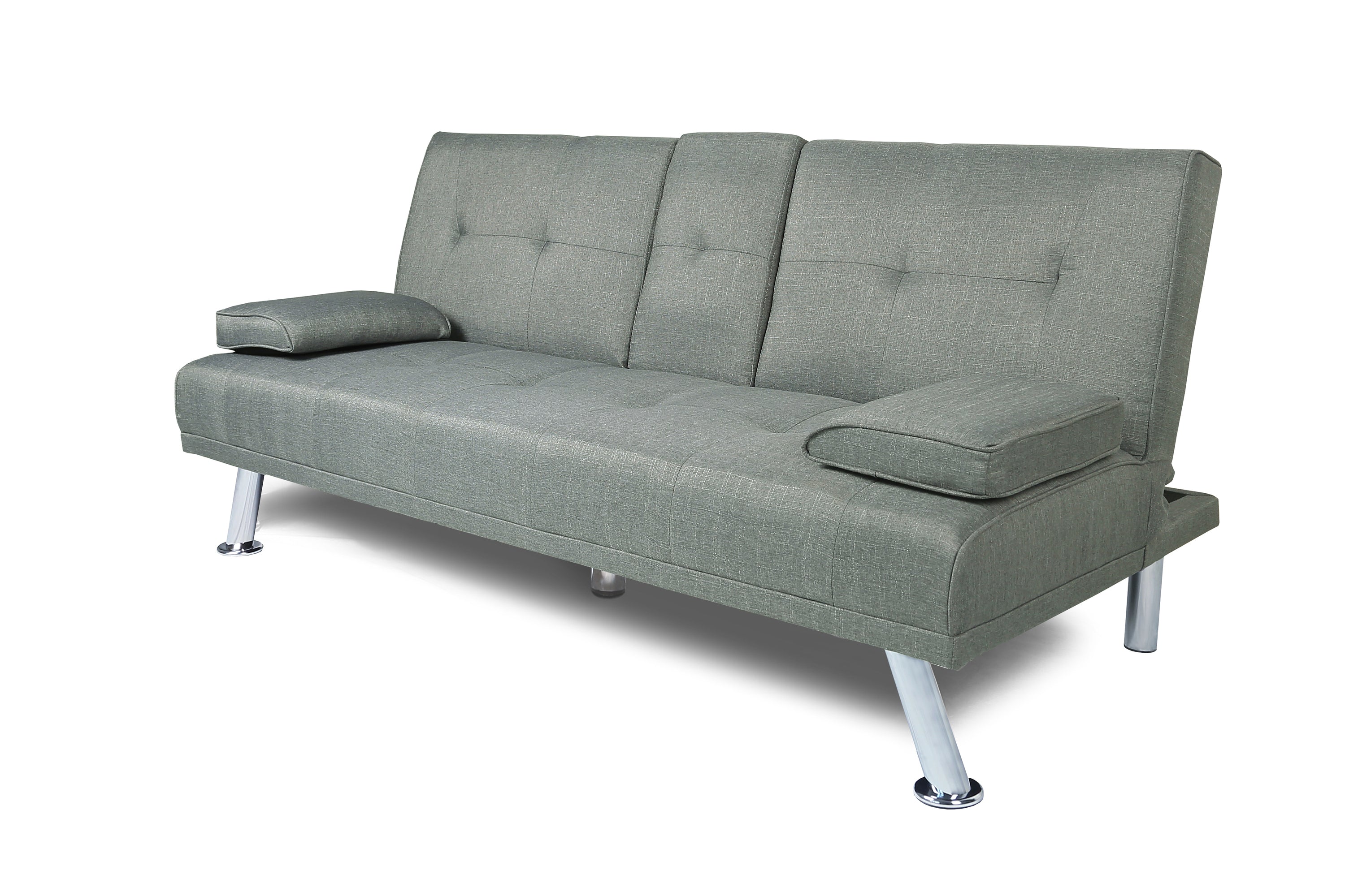 FUTON SOFA BED SLEEPER LIGHT GREY FABRIC(W22319412、W22332866) - Atlantic Fine Furniture Inc