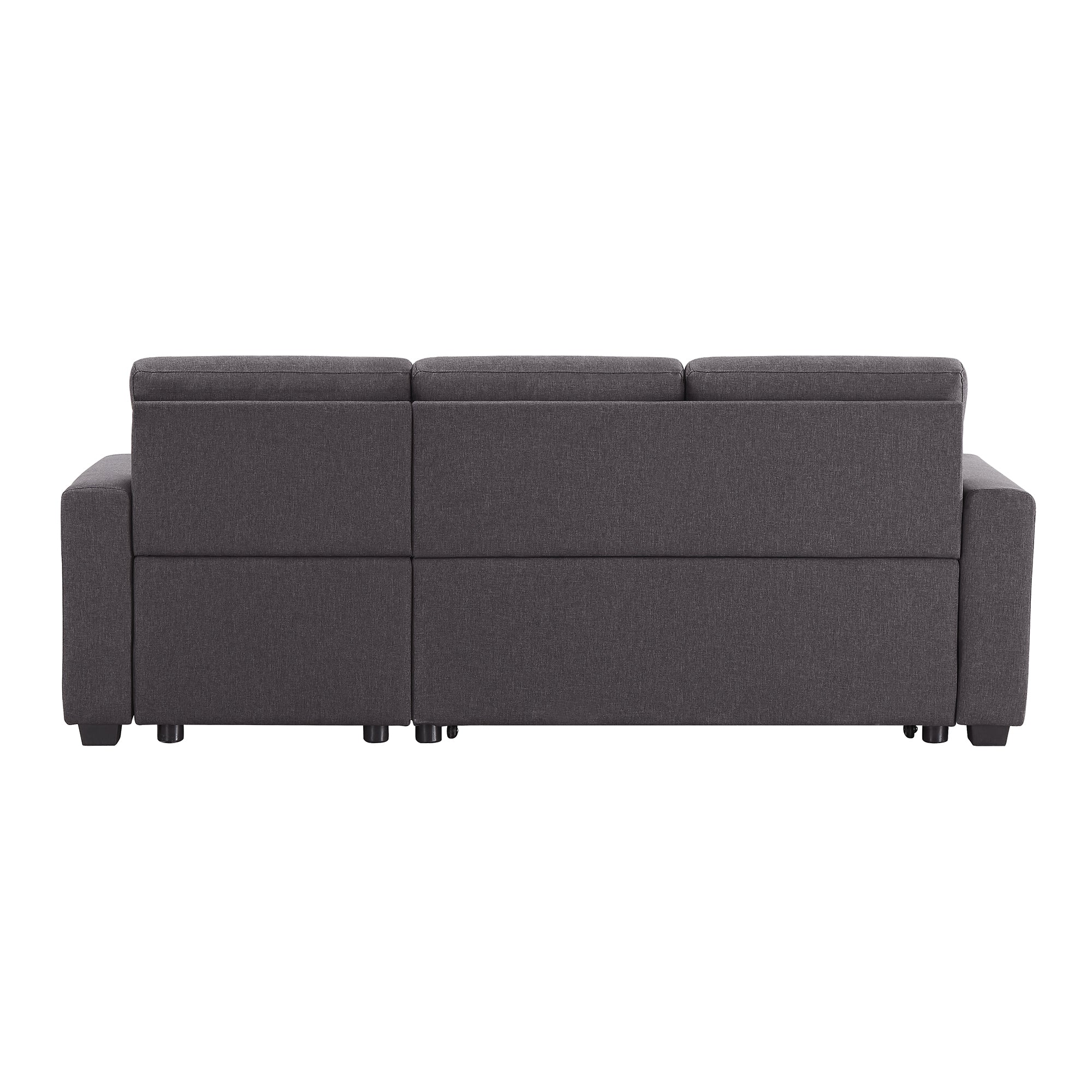Orisfur. 83" Pull Out Sleeper Sofa Reversible L-Shape 3 Seat Sectional Couch with Storage Chaise for Living Room Furniture Set - Atlantic Fine Furniture Inc