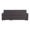 Orisfur. 83" Pull Out Sleeper Sofa Reversible L-Shape 3 Seat Sectional Couch with Storage Chaise for Living Room Furniture Set - Atlantic Fine Furniture Inc