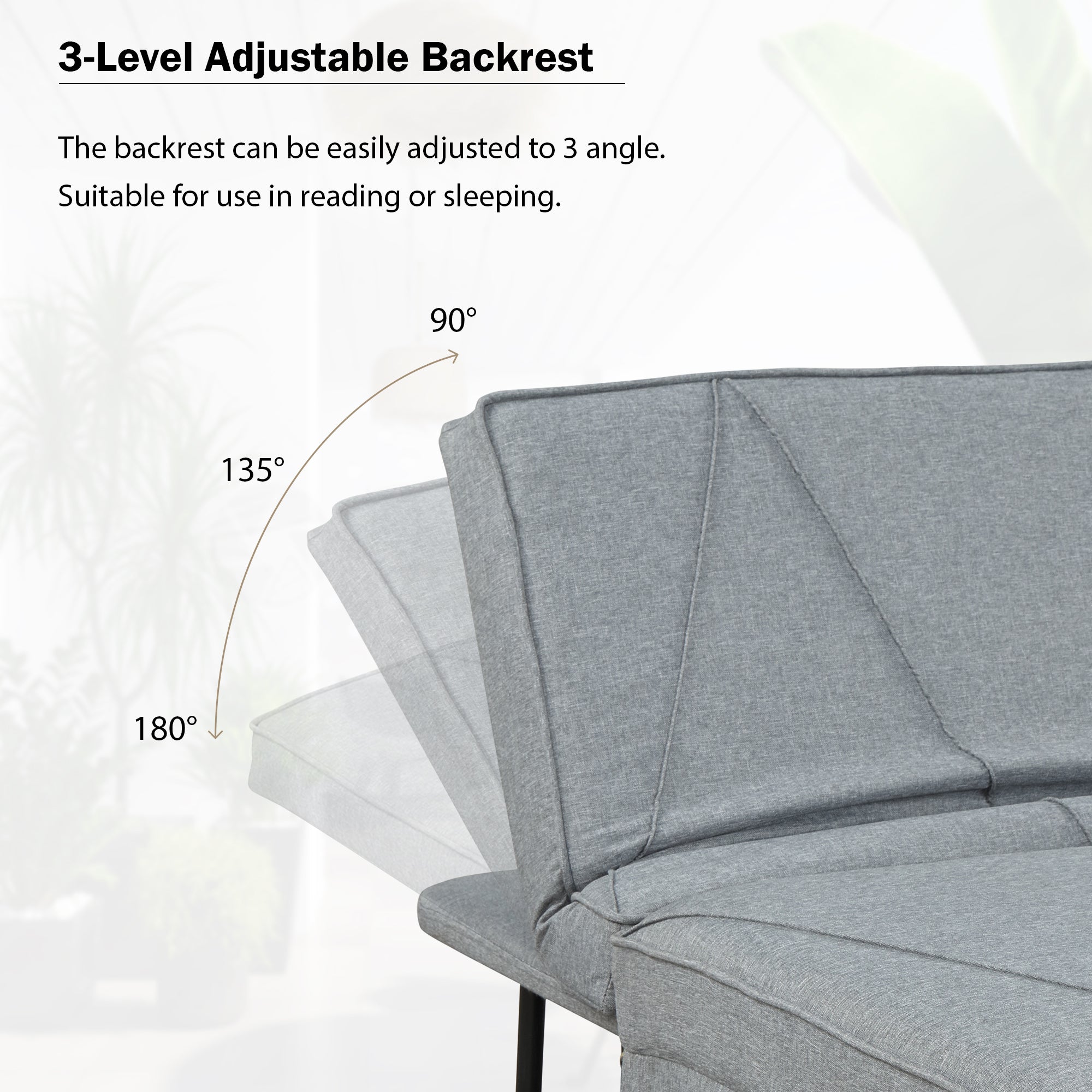 Orisfur.Sofa Bed,4-in-1Folding Ottoman Sofa Bed Sleeper Chair Convertible Chair into Bed with Adjustable Backrest Sleeper Couch Bed for Living Room/Small Apartment/Adults - Atlantic Fine Furniture Inc