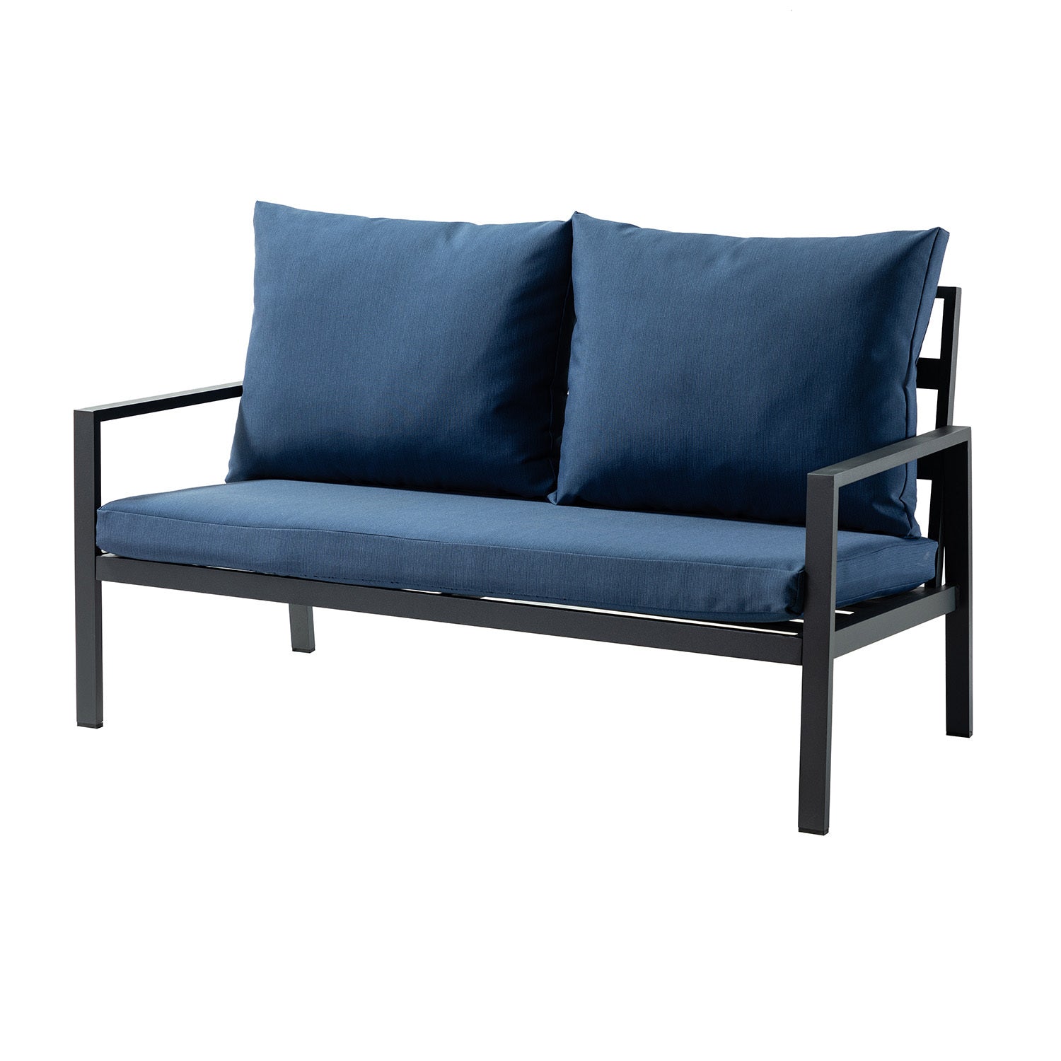 Helice Outdoor Conversation Aluminum 4 Piece Sofa Sets with Cushions - Atlantic Fine Furniture Inc