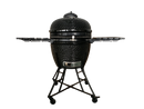 The spot/TOOPO 24inch Barbecue Charcoal Grill, Ceramic Kamado Grill with Side Table, Suitable for Camping and Picnic,Black - Atlantic Fine Furniture Inc