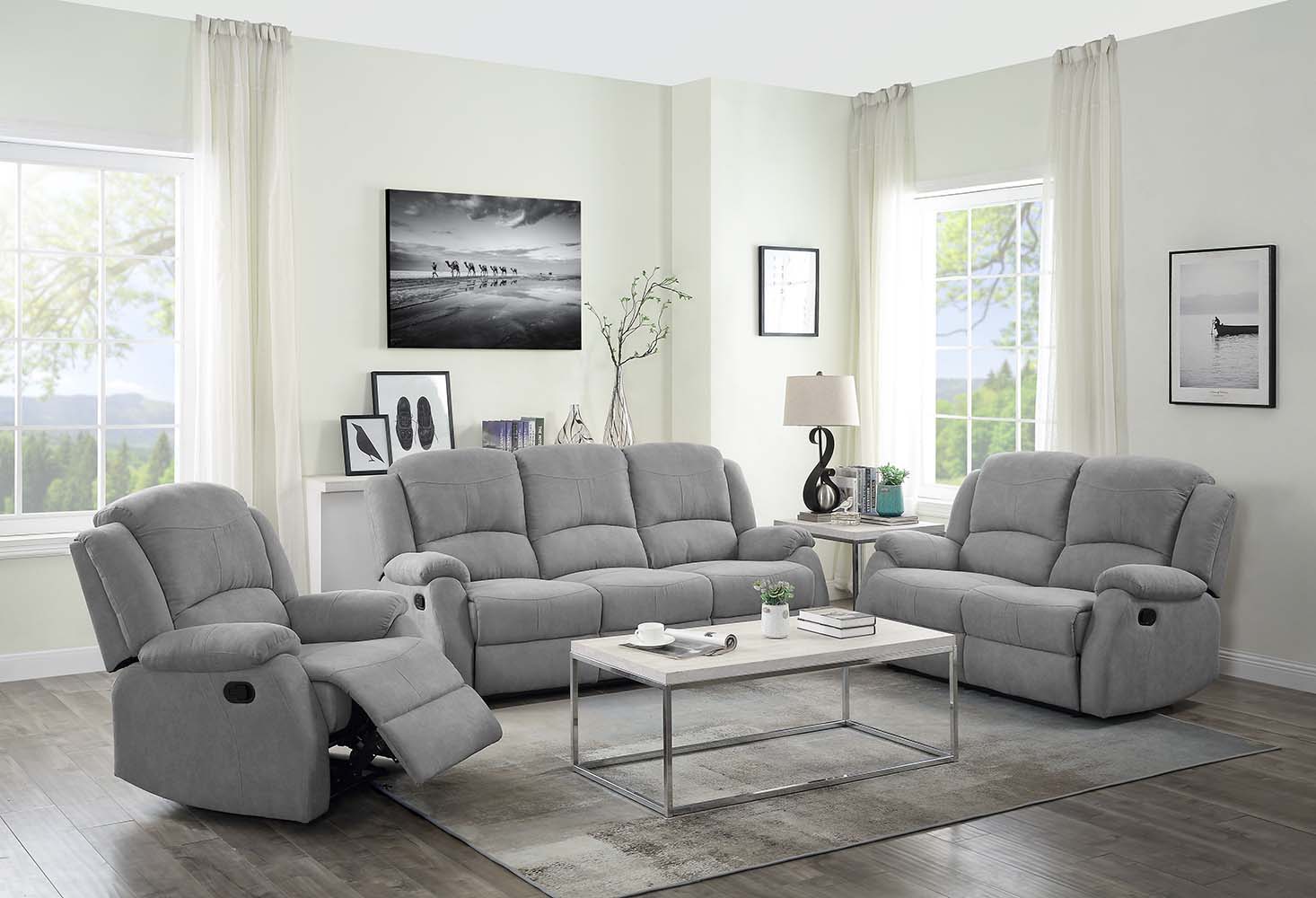 Zorina - Sofa - Gray Fabric - Atlantic Fine Furniture Inc.
