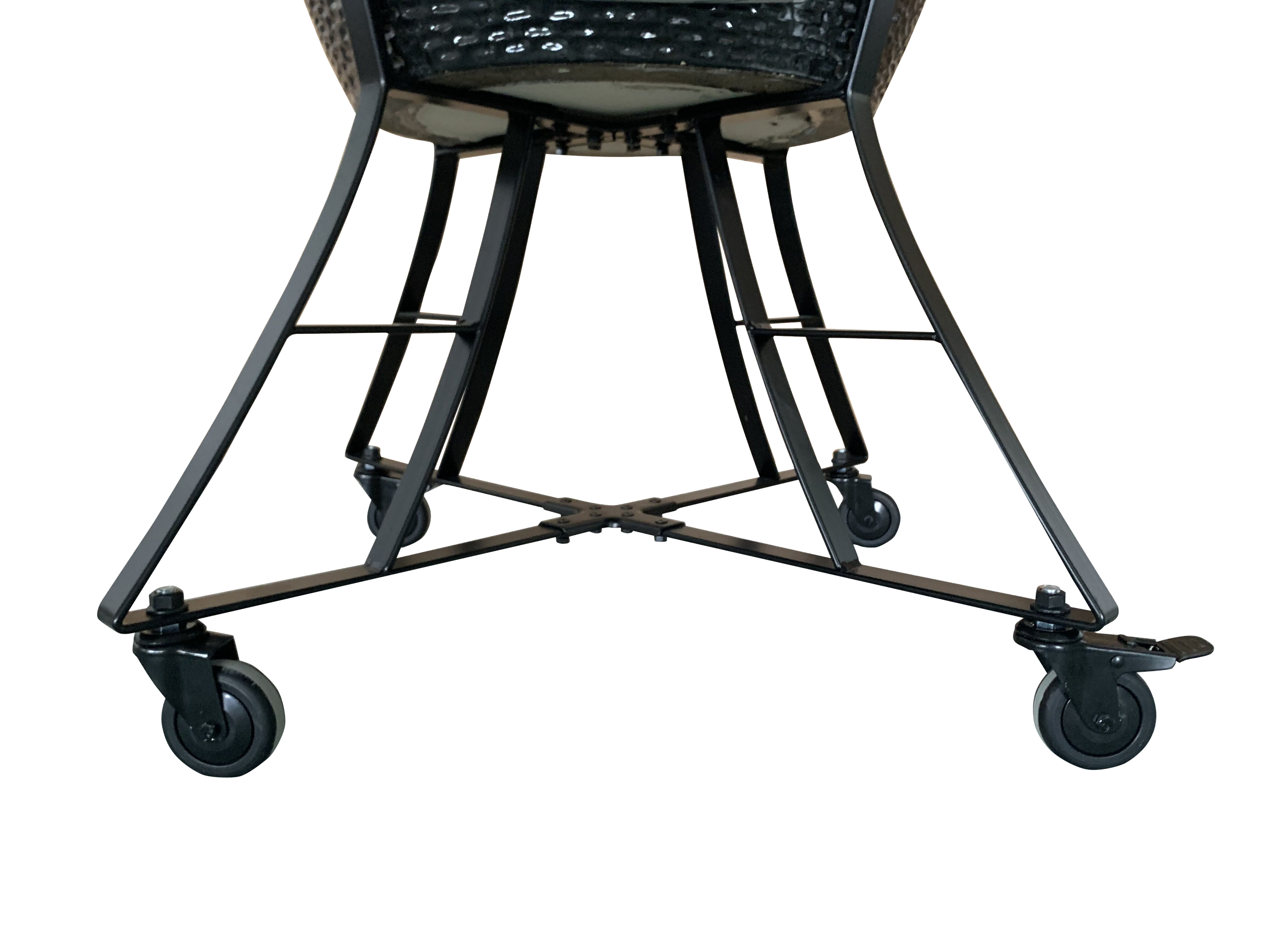 The spot/TOOPO 24inch Barbecue Charcoal Grill, Ceramic Kamado Grill with Side Table, Suitable for Camping and Picnic,Black - Atlantic Fine Furniture Inc