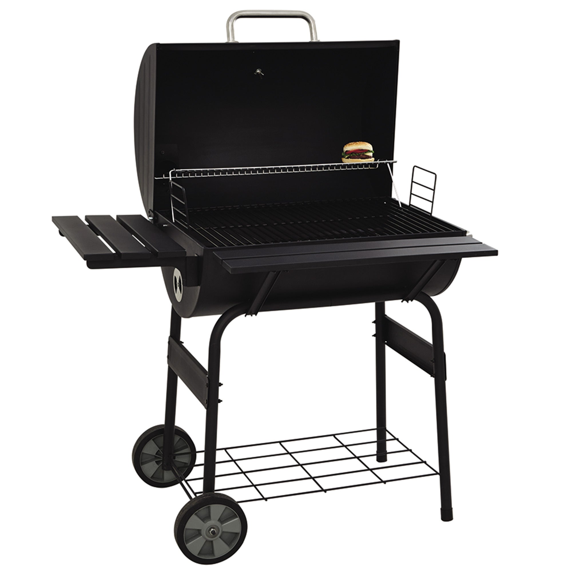 Multi-function Stainless Steel Charcoal 30" Barrel BBQ Grill Barbecue Smoker Barbecue Smokers Tool Kits for Outdoor Picnic Patio Backyard Camping Cooking - Atlantic Fine Furniture Inc