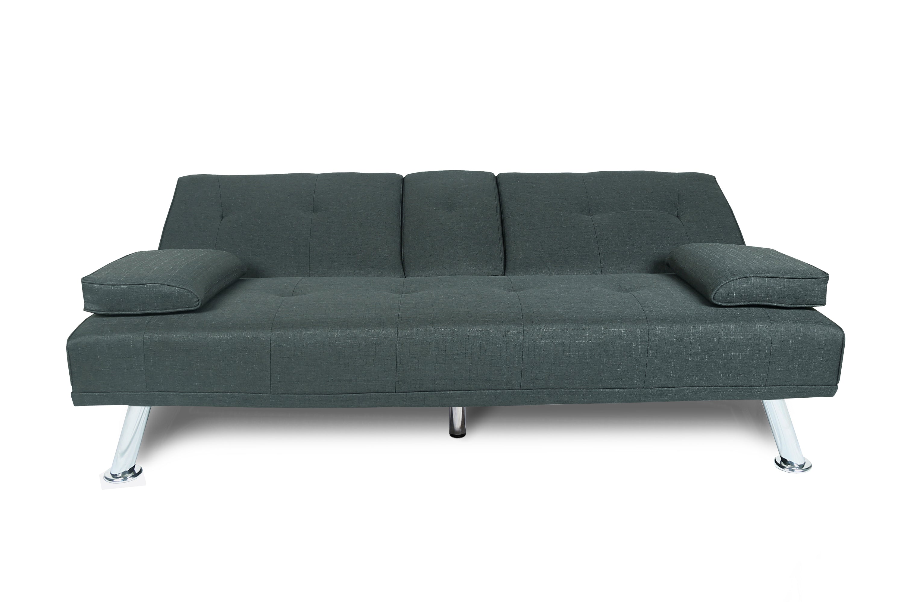 FUTON SOFA BED SLEEPER DARK GREY FABRIC(W22319409) - Atlantic Fine Furniture Inc