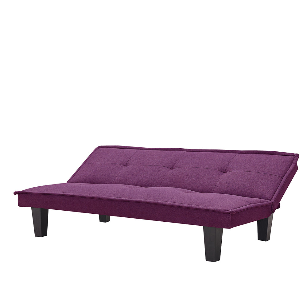 Modern Fabric Futon Sofa Bed , Convertible Folding Futon Sofa Bed Sleeper for Home Living Room .(Purple) - Atlantic Fine Furniture Inc