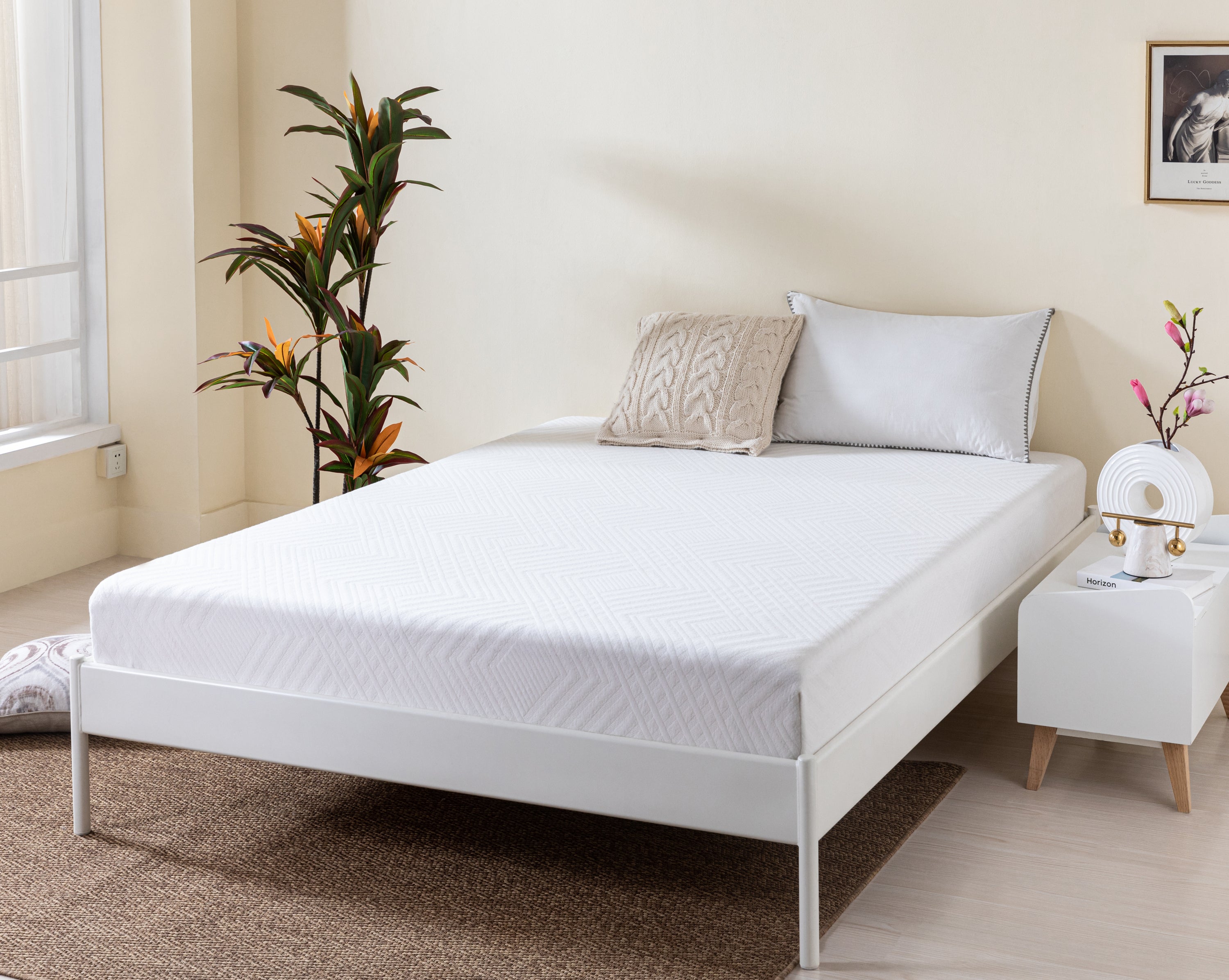 Green Tea Infused Memory Foam Twin Mattress, 8 inch Gel Memory Foam Mattress for a Cool Sleep, Bed in a Box - Atlantic Fine Furniture Inc