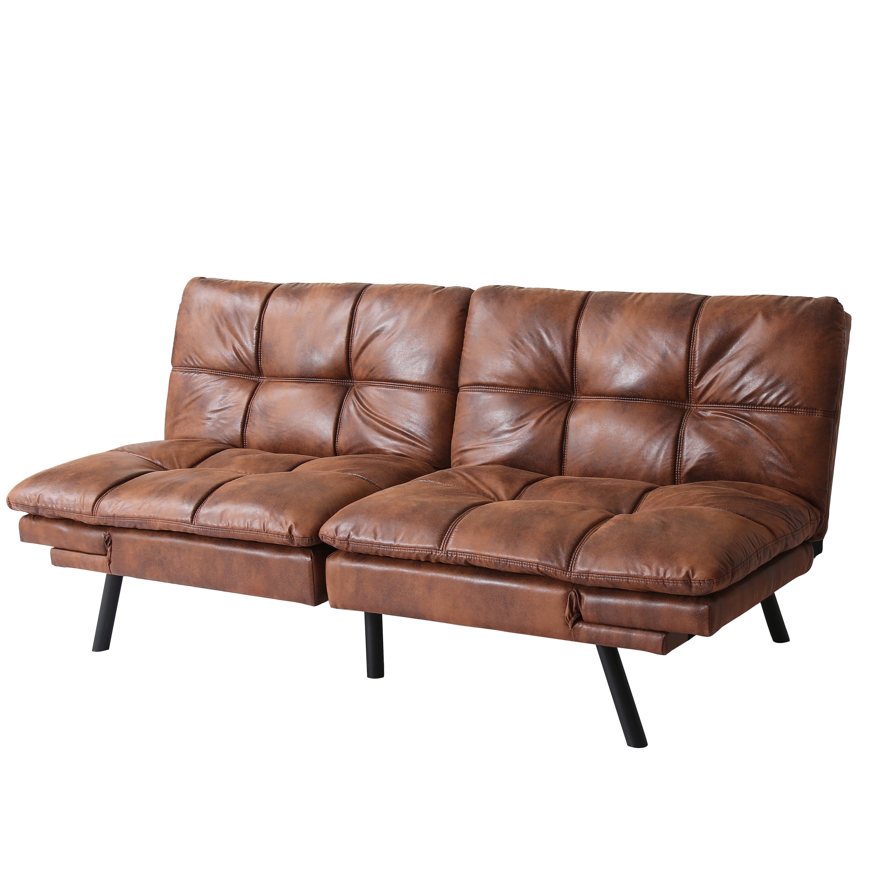 Convertible Memory Foam Futon Couch Bed, Modern Folding Sleeper Sofa-SF267PUCH - Atlantic Fine Furniture Inc