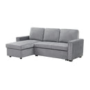 Orisfur. 83" Pull Out Sleeper Sofa Reversible L-Shape 3 Seat Sectional Couch with Storage Chaise for Living Room Furniture Set (Old SKU: SG000408AAA) - Atlantic Fine Furniture Inc