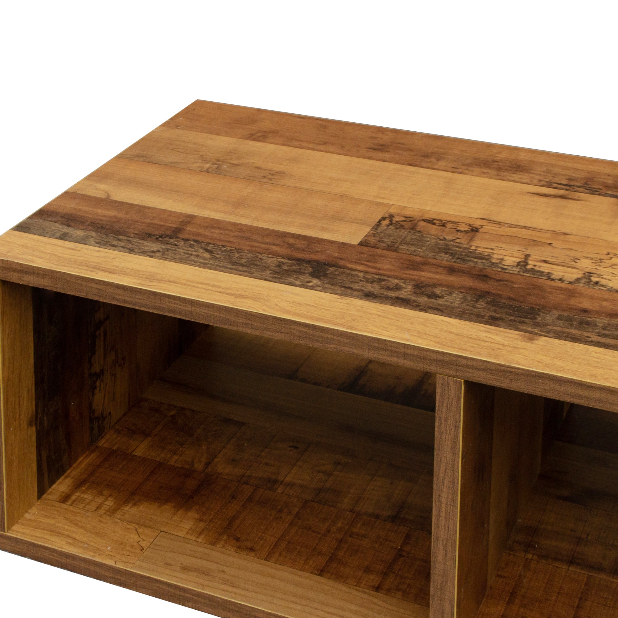 Double L-Shaped Oak TV Stand,Display Shelf ,Bookcase for Home Furniture,Fir Wood - Atlantic Fine Furniture Inc